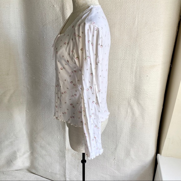 Ralph Lauren Vintage Boho Prairie Floral Print Tee - Picture 5 of 8